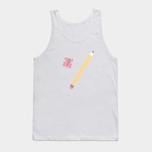 Pencils on Hot Pink Tank Top